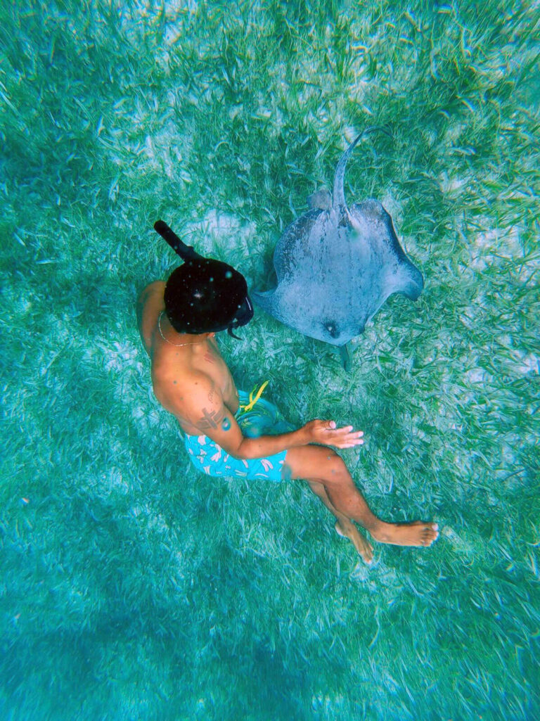 Tourist with Sting Ray - Searious Adventures